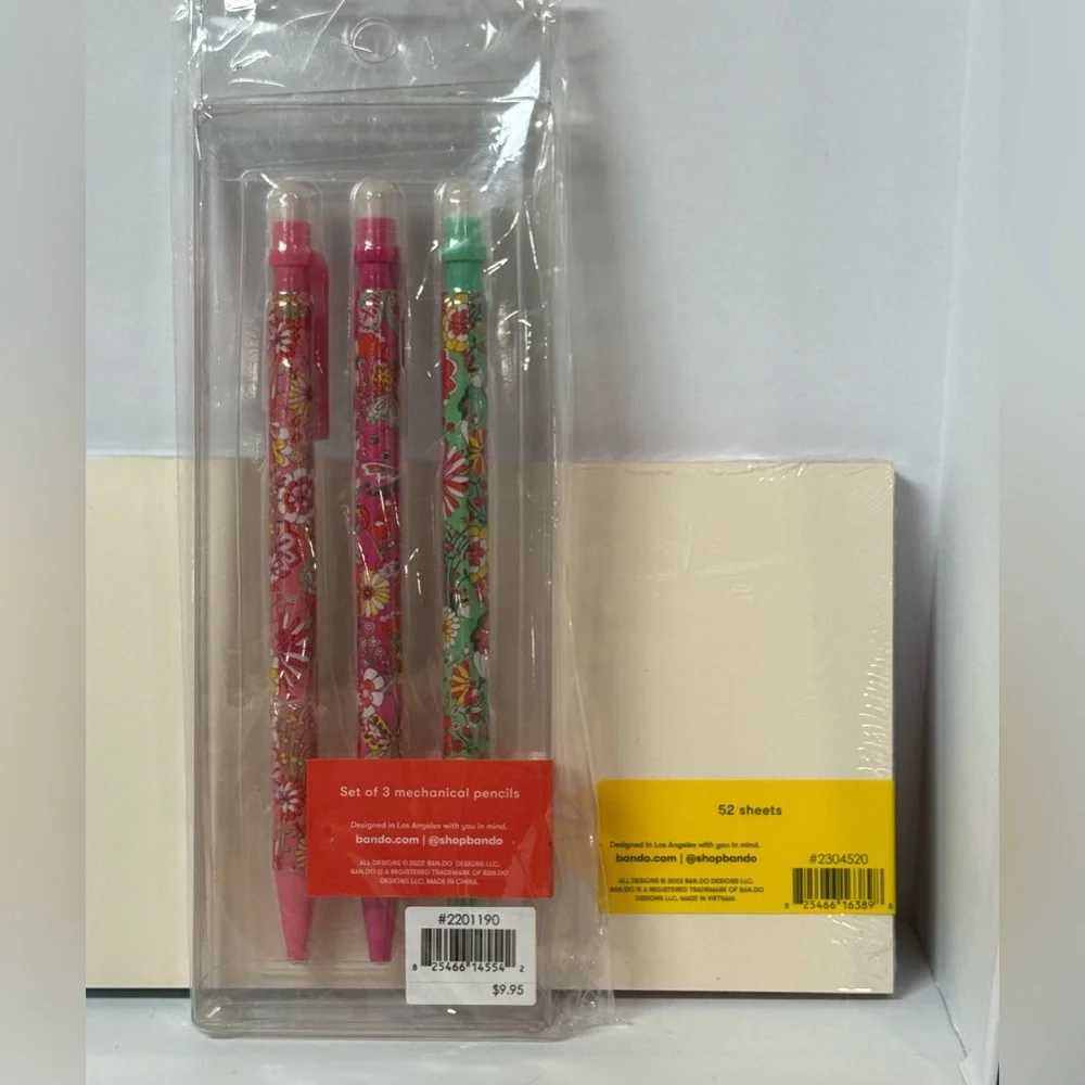 ban.do Stationery Bundle | Weekly Desk Pad + Mechanical Pencils Set | New